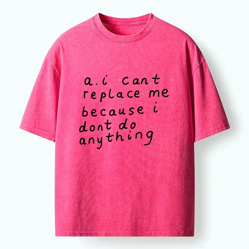 japanese vintage ai meme washed tee for streetwear