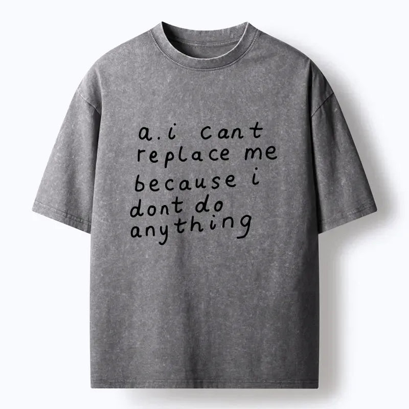 japanese vintage ai meme washed tee for streetwear