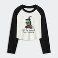 Retro Frog Raglan T-Shirt for Daily Wear