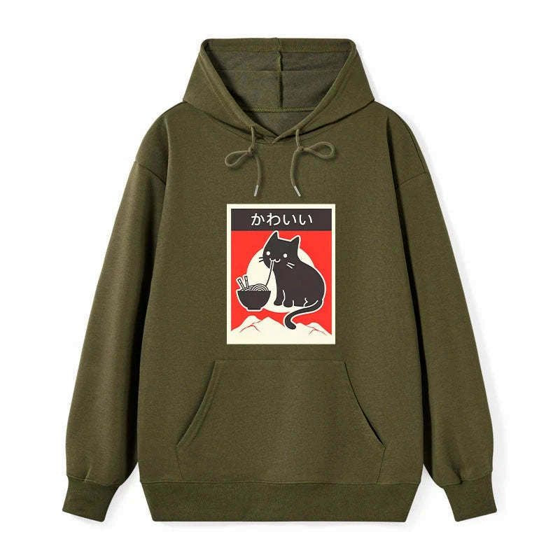 kawaii cat ramen hoodie free shipping