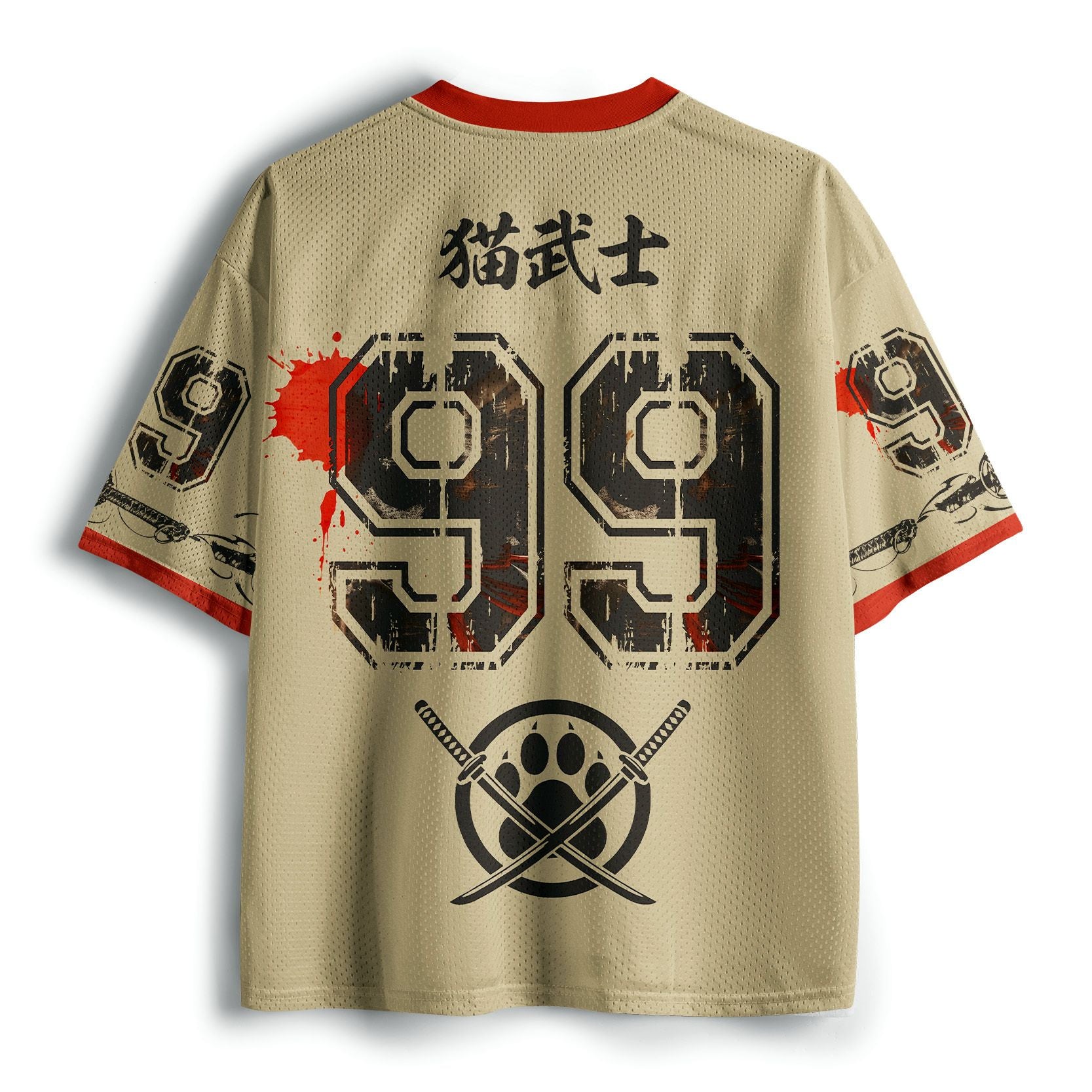 Samurai Cat Jersey for Streetwear