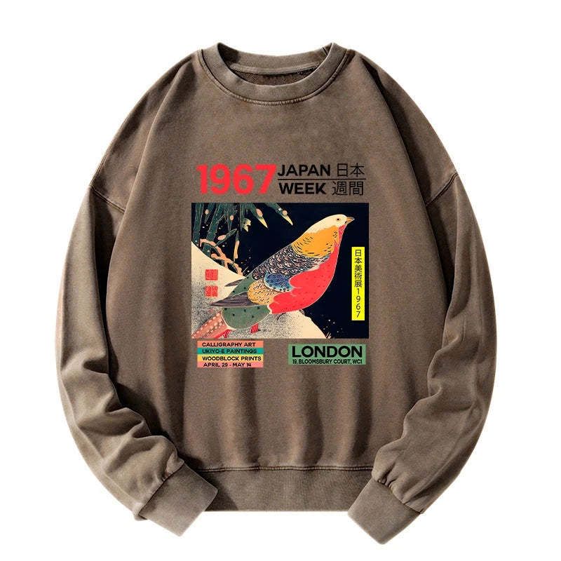 Kyoto-Lion Art Studio Exhibition Japanese Washed Sweatshirt