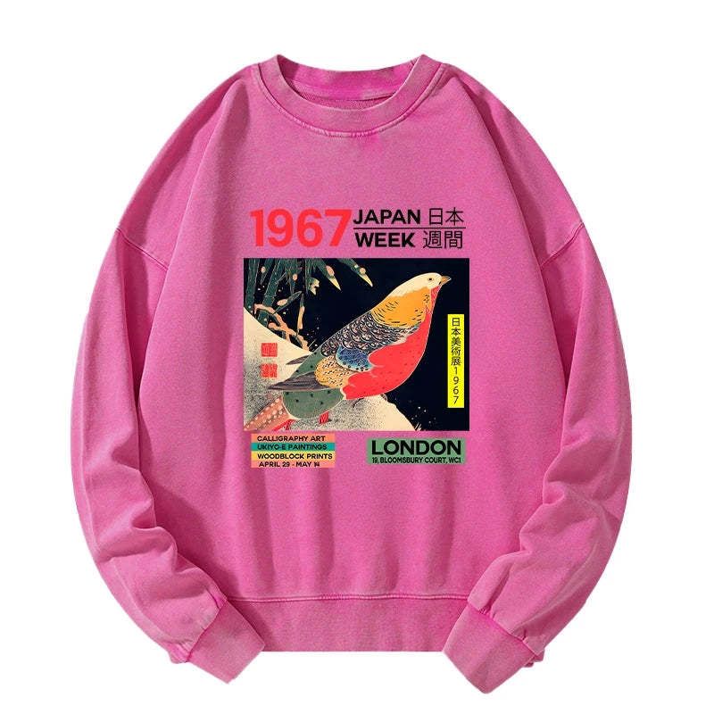 Kyoto-Lion Art Studio Exhibition Japanese Washed Sweatshirt