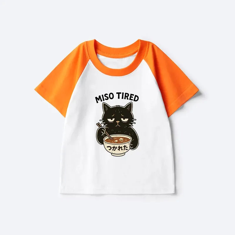 Kyoto-Lion I¡¯m So Tired Kids Raglan T-shirt
