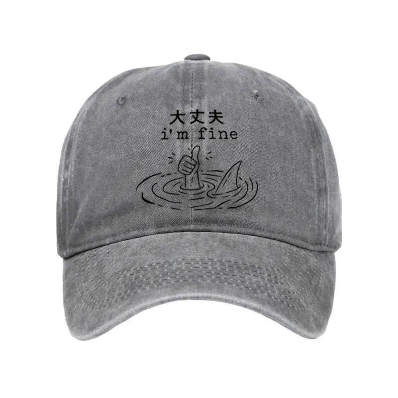 Japanese washed cap for daily wear