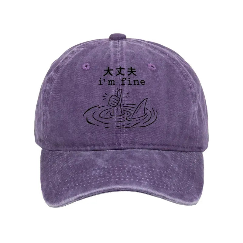 Japanese washed cap for daily wear