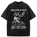 Japanese Vintage Washed T-Shirt for Daily Wear