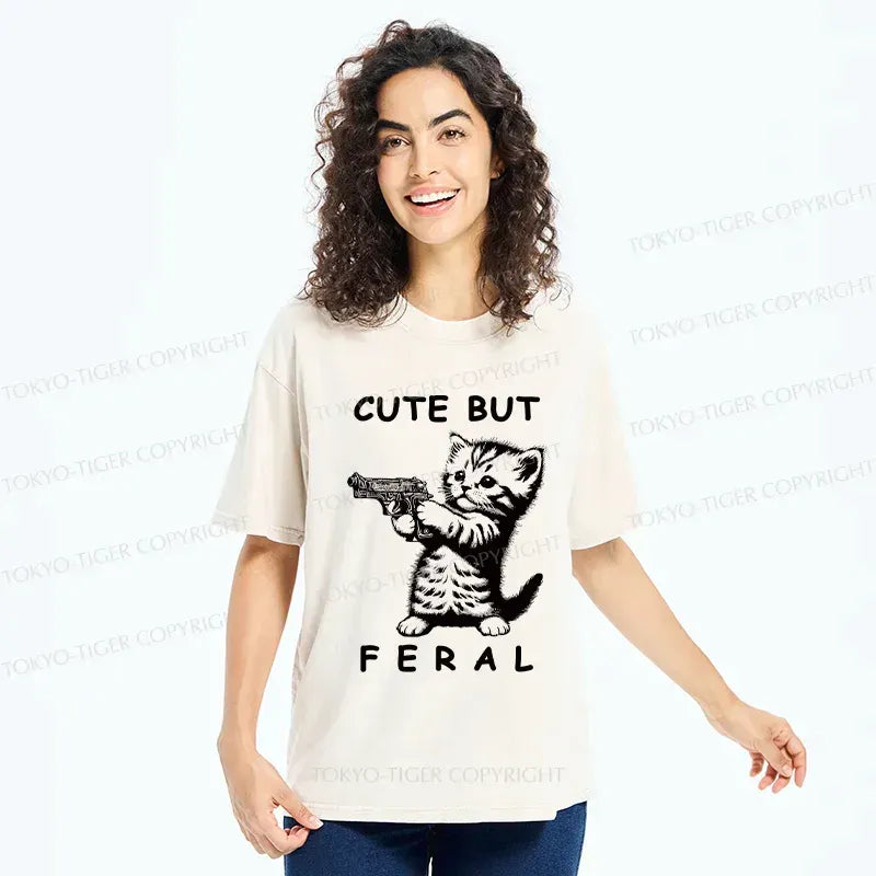 Vintage Ukiyo-e Cat Shirt for Daily Wear