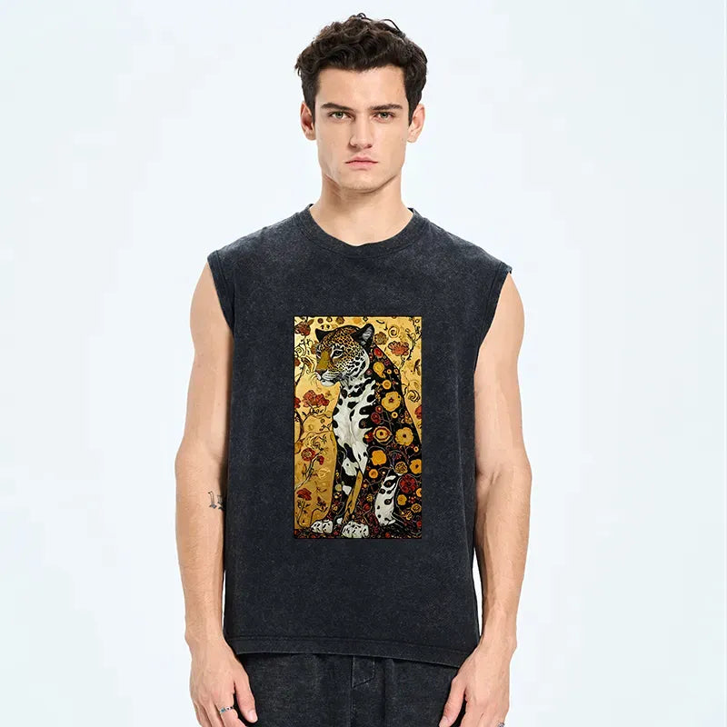 Kyoto Lion Leopard Tank Top for Summer