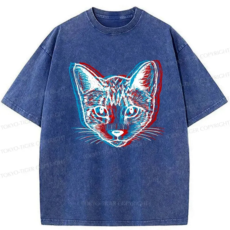 Vintage Japanese Cat T-Shirt for Streetwear