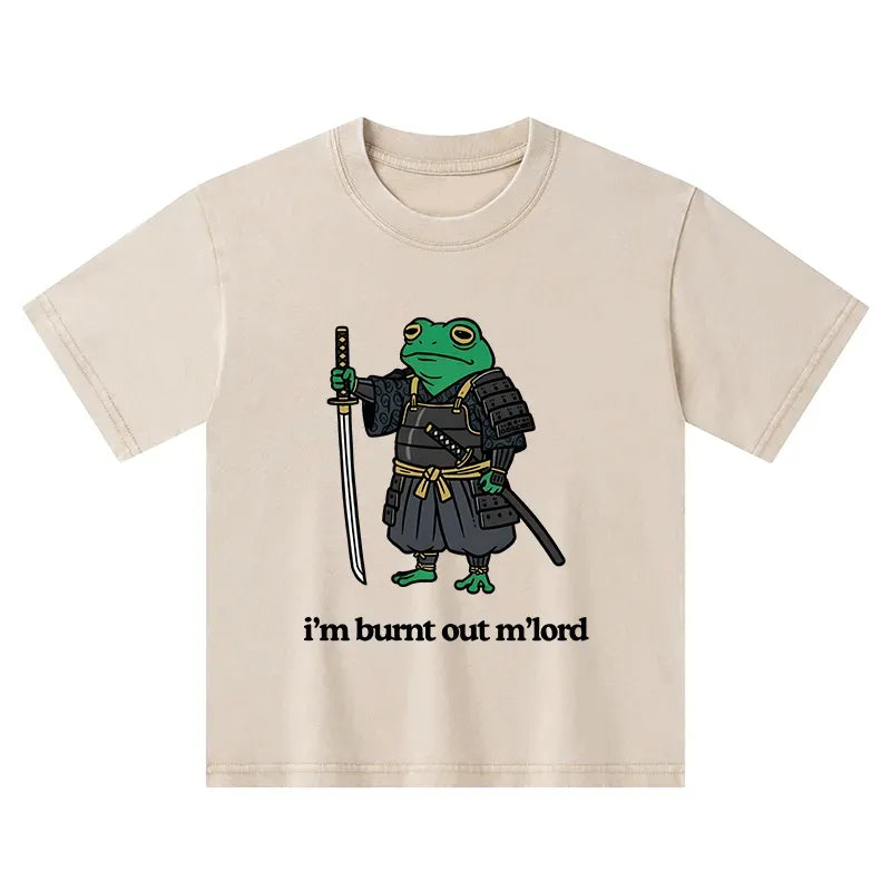Kyoto-Lion Tired Frog Kids Washed T-Shirt