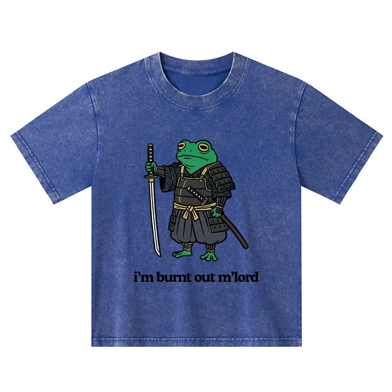 Kyoto-Lion Tired Frog Kids Washed T-Shirt