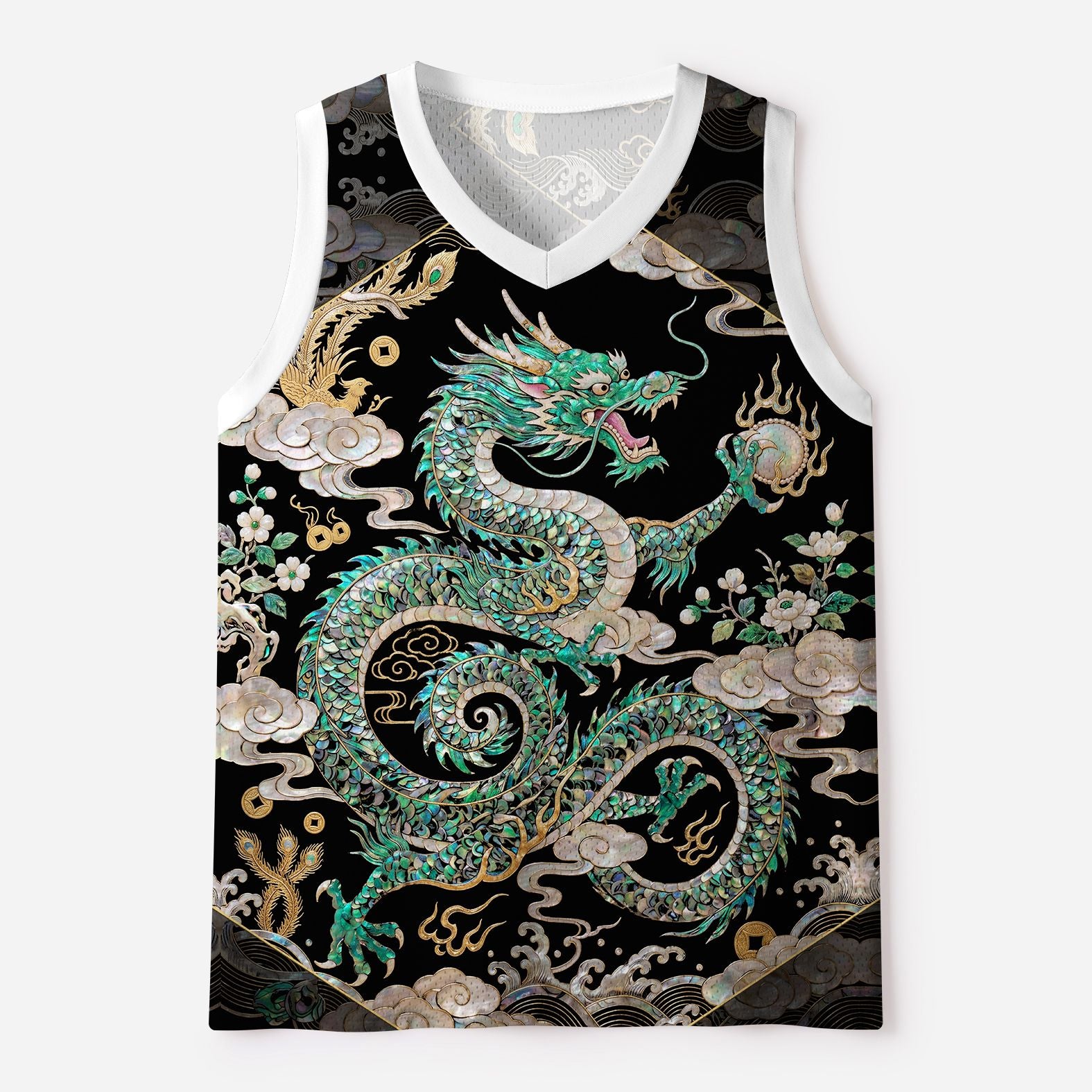 Kyoto-Lion Celestial Dragon Of The Storm Mesh Tank Top