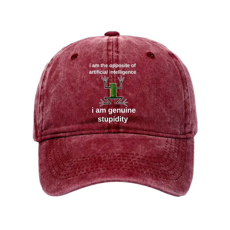 japanese washed frog meme cap