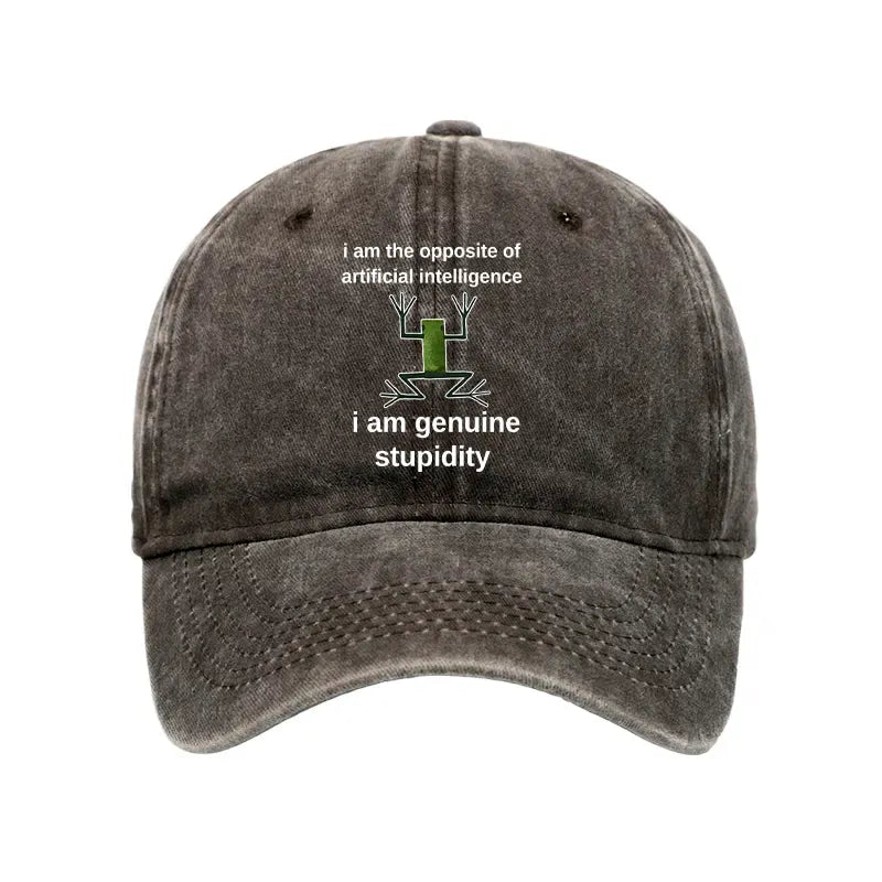 japanese washed frog meme cap