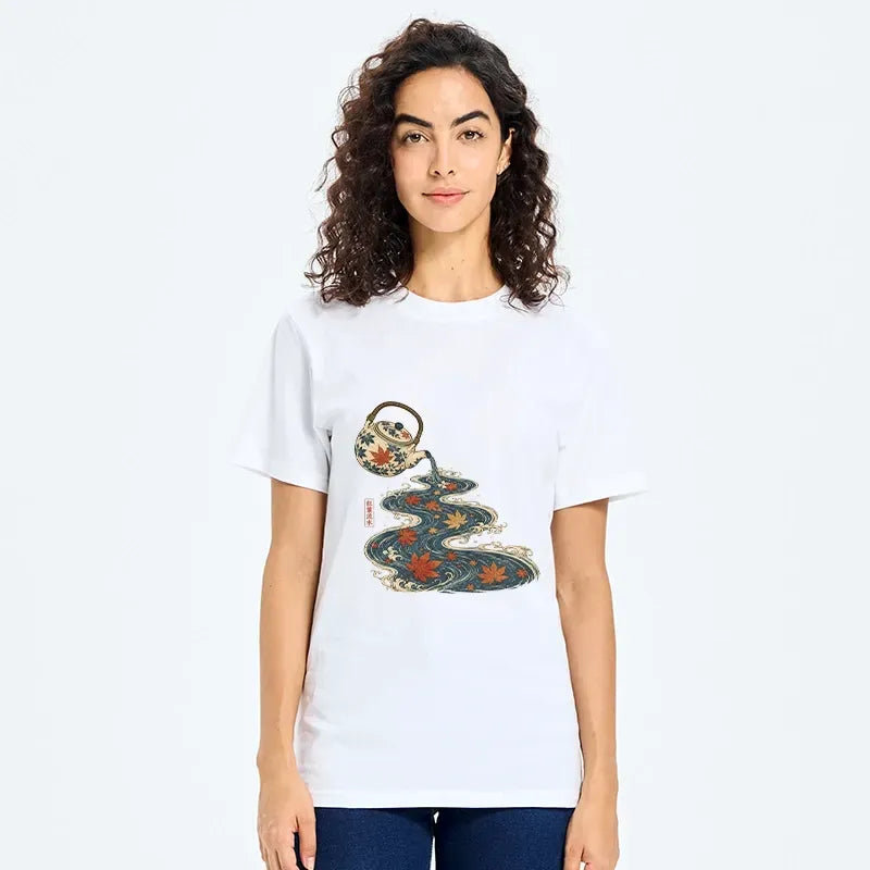 Kyoto Lion Flowing River Art Tee Gift Idea