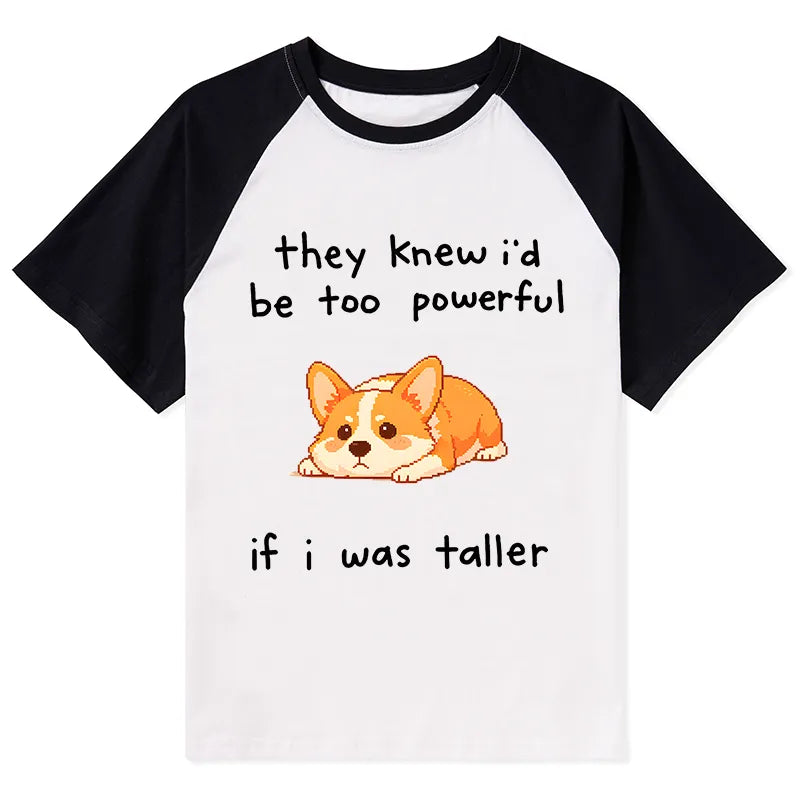Kyoto-Lion Funny Short Dog Joke Raglan T-shirt