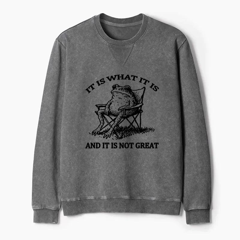 Washed Terry Sweatshirt for Spring Vacation