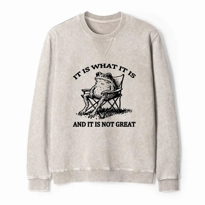 Washed Terry Sweatshirt for Spring Vacation