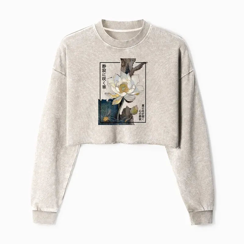 Vintage Japan Crop Sweatshirt for Streetwear