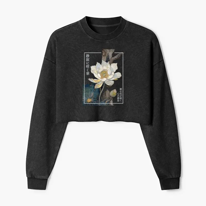 Kyoto Lion Blooming Lotus Sweatshirt for Spring