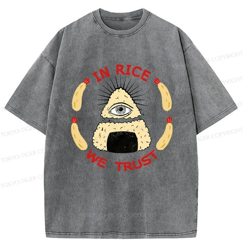 Kyoto-Lion Funny We Trust In Rice Washed T-Shirt