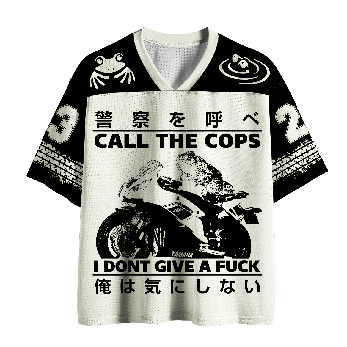 Kyoto-Lion Vintage Frog Biker Motorcycle Japanese Street #23 Mesh Jersey