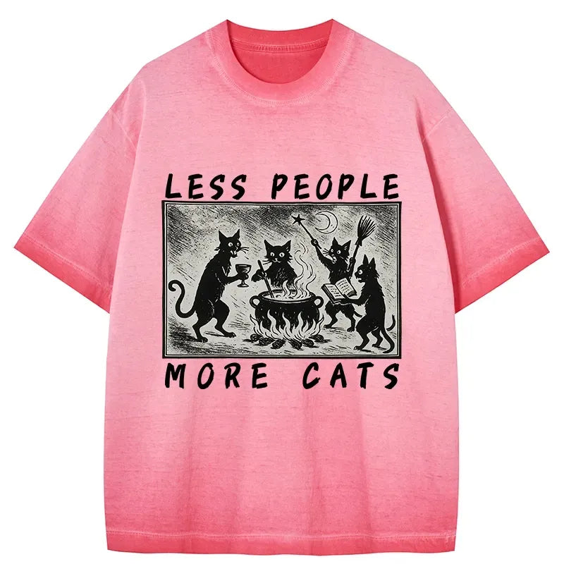 Kyoto-Lion Cat Sacrifice Ceremony Gradient Washed T-Shirt