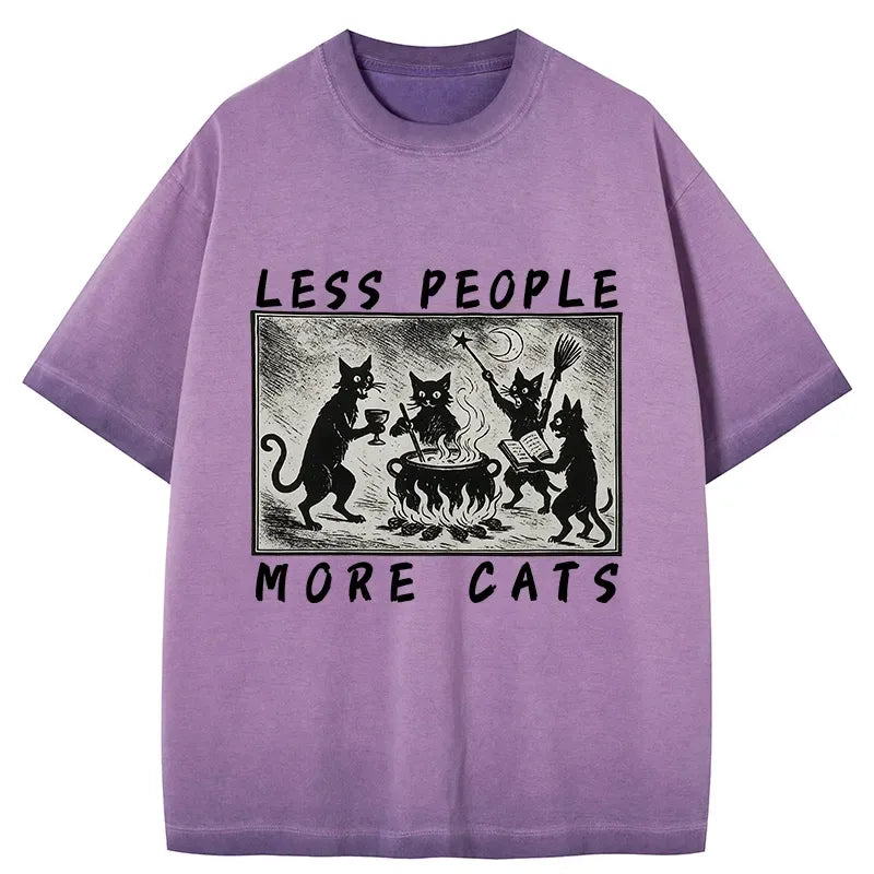 Kyoto-Lion Cat Sacrifice Ceremony Gradient Washed T-Shirt