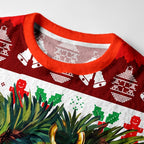 Kyoto-Lion Black Cat In Christmas Ornament Fuzzy Christmas Ugly Sweatshirt