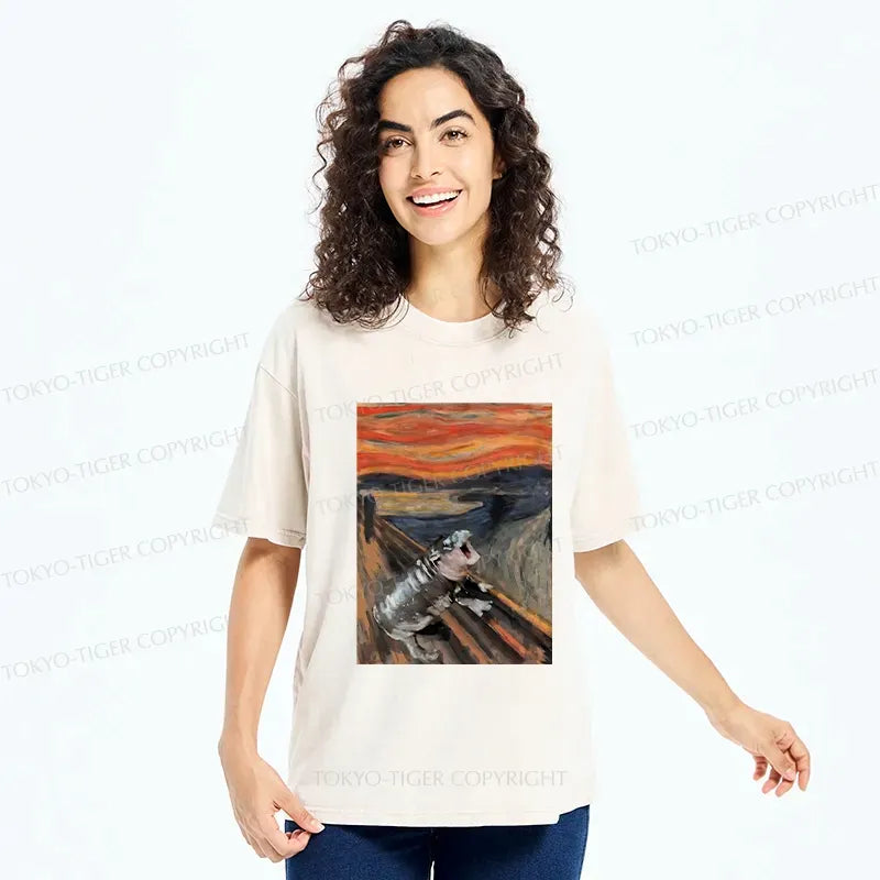 Moo Deng Washed T-Shirt for Cosplay