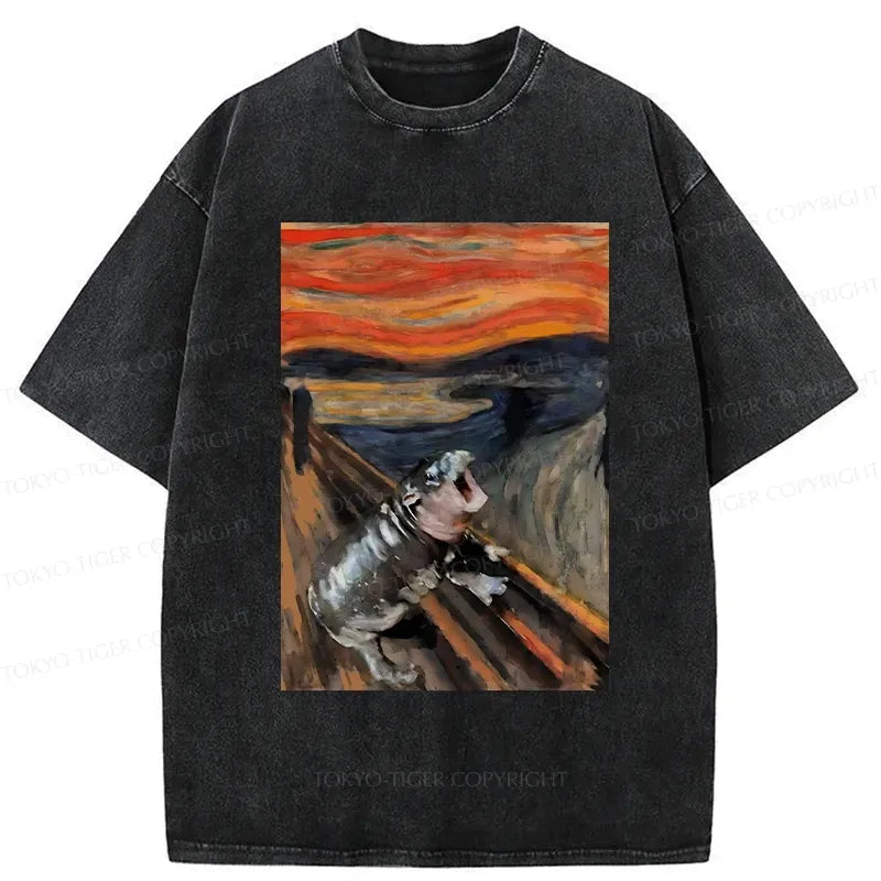 Japanese Woodblock Print T-Shirt for Daily Wear
