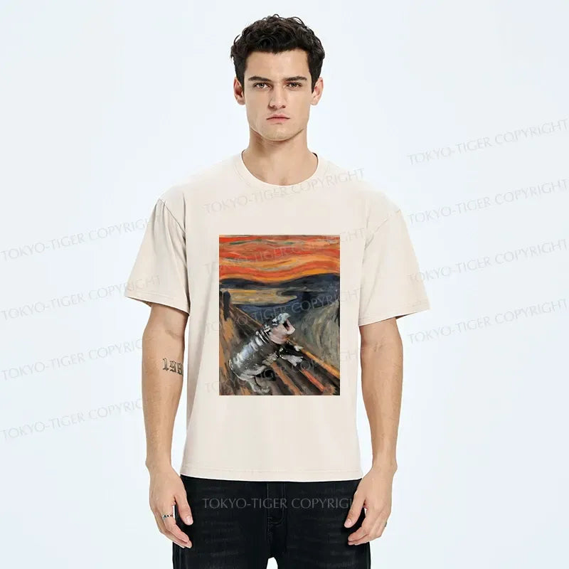Japanese Woodblock Print T-Shirt for Daily Wear
