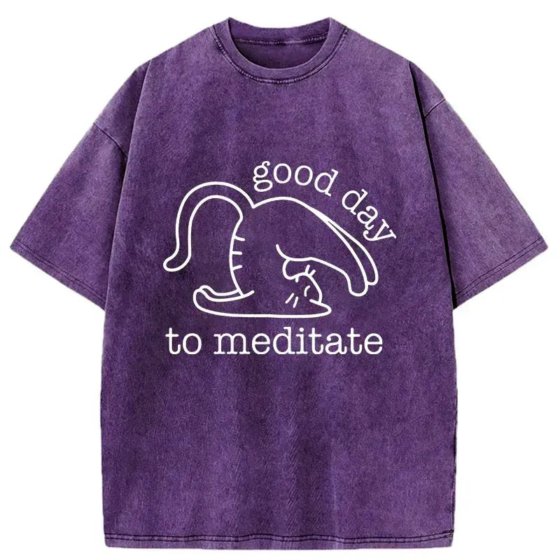 Vintage Cat Yoga Tee On Sale