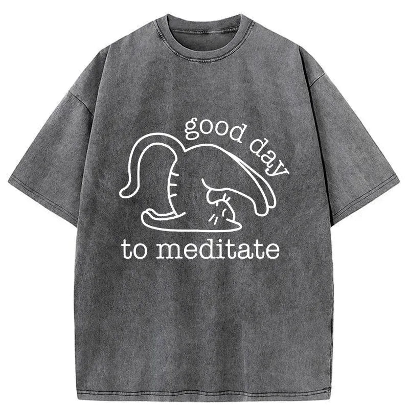 Vintage Cat Yoga Tee On Sale