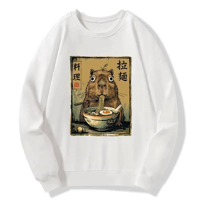 kyoto lion cute capybara ramen sweatshirt