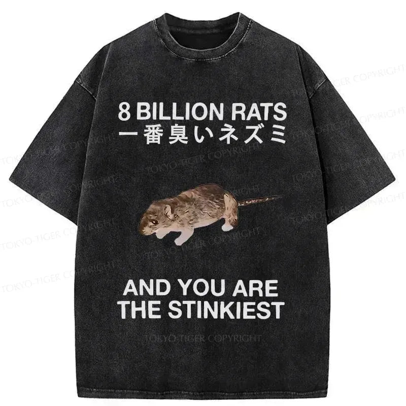 funny stinkiest rat washed t-shirt