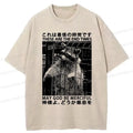 Japanese vintage washed t-shirt for daily wear