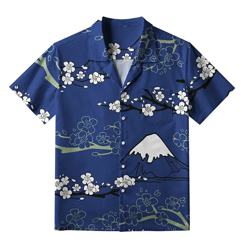 Ukiyo-e Style Casual Shirt