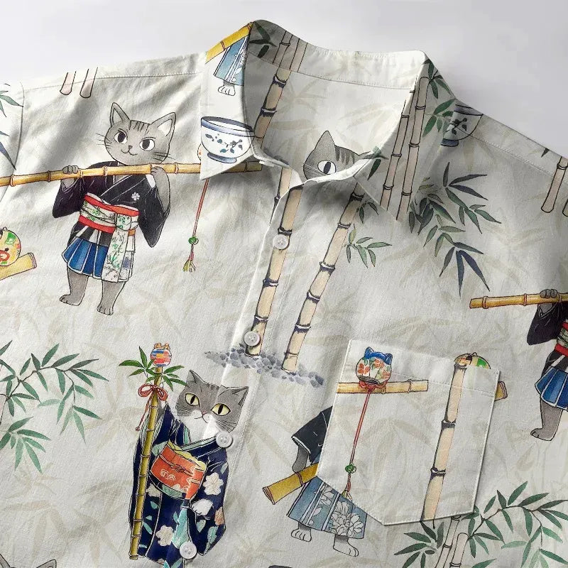 Kyoto Lion Cat Shirt for Men