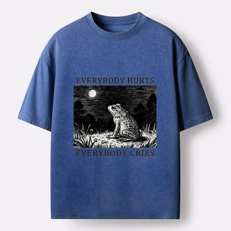 Lonely Frog Moonlight T-Shirt for Summer