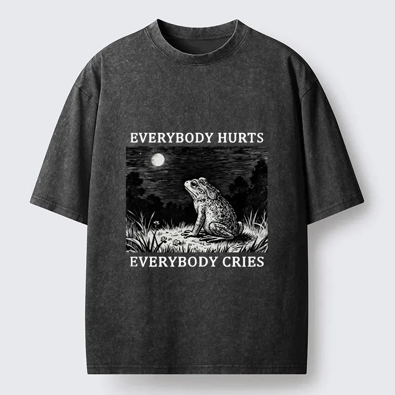 Lonely Frog Moonlight T-Shirt for Summer