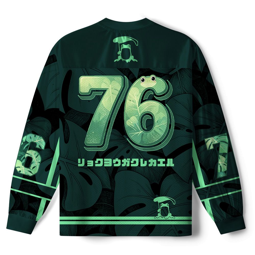 Kyoto-Lion Monstera Deliciosa Frog Paneled Long Sleeve Jersey