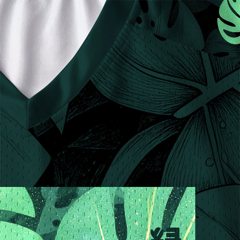 Kyoto-Lion Monstera Deliciosa Frog Paneled Long Sleeve Jersey