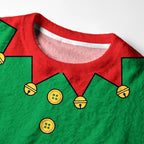 Kyoto-Lion Santa's Little Elf Fuzzy Christmas Ugly Sweatshirt