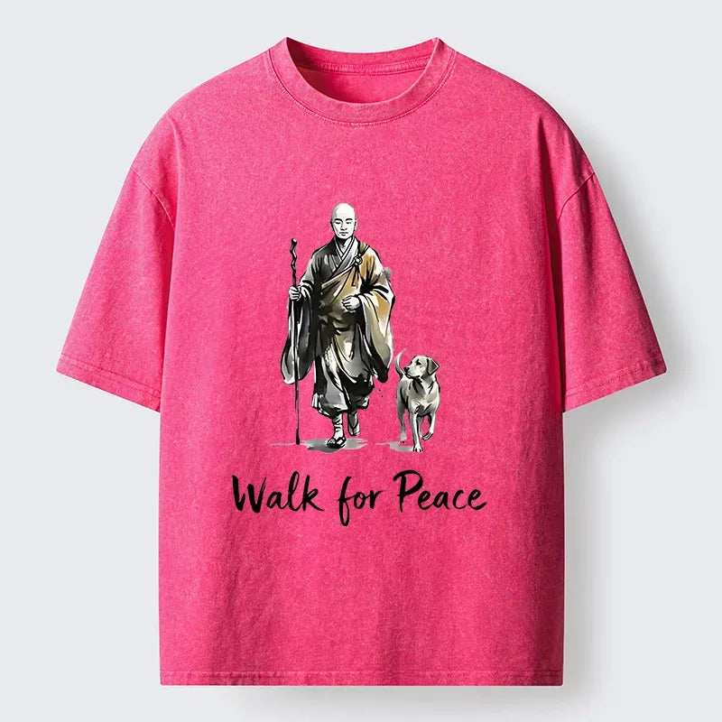 Kyoto-Lion Peace Dog Tee for Streetwear