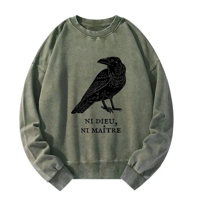 Washed Unisex Sweatshirt for Streetwear