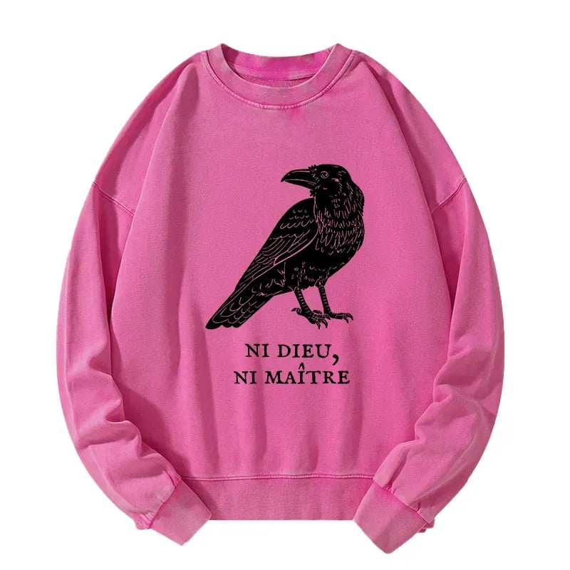 Japanese Crow Sweatshirt for Daily Wear