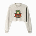 Kyoto-Lion Frog£ºNo Worries£¬Just Chaos Washed Crop Sweatshirt