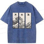 Japanese Wave Washed T-Shirt on Sale